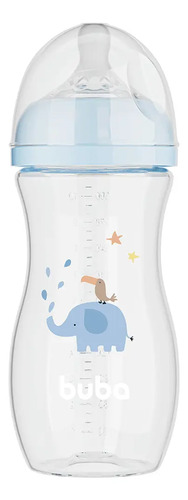 Mamadeira Easy Flow Elefante 330ml Anticólica Buba Cor Azul