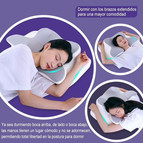 Jeeleeko Almohada Cervical De Espuma Con Memoria 2en1