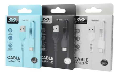 Cable Reforzado Usb Para Lightning Uso Rudo Miccell