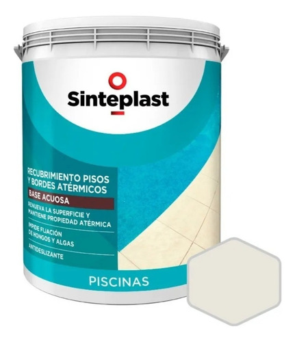 Recubrimiento Acrílico Pisos Atermicos 10 Lts Sinteplast Mm Color Marfil