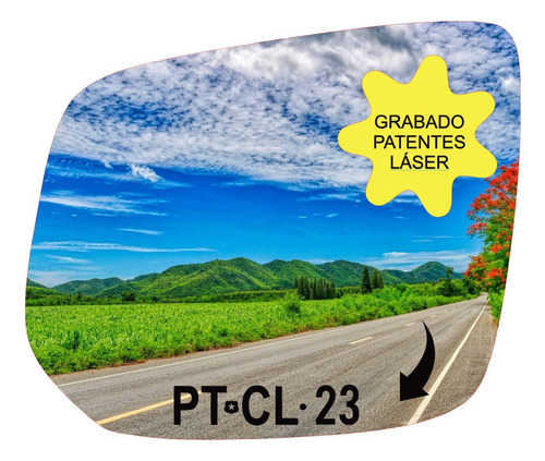 Luneta Chevrolet Colorado Ii 2022-2023 Lh Con Grabado Láser