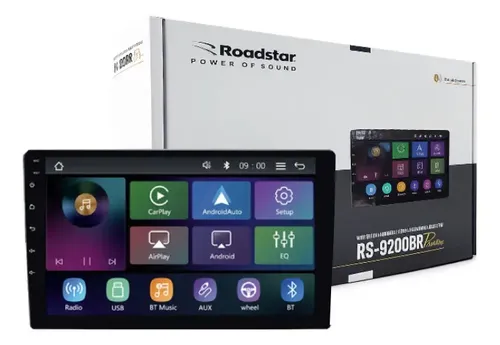 Multimídia Mp5 9' Roadstar Rs9200br Pro Line Carplay Sem Fio Cor ...