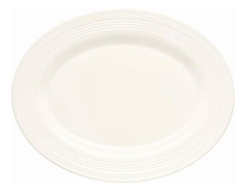 Lenox Tin Can Alley Plato Ovalado De 40,64 Cm, Color Blanco