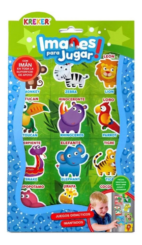 Juego Didactico Magnetico Armar Animales Iman 24pzs 