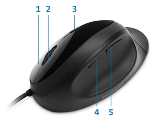 Mouse Alámbrico Kensington Pro Fit Ergo, Usb, Ergonómico