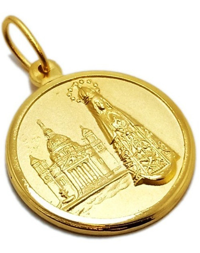 Medalla Virgen De Itatí - Plaqué Oro 21k - 22mm