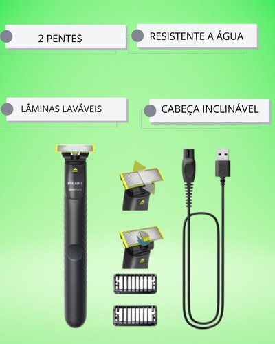 Aparador E Barbeador Phillips Oneblade S/fio Bivolt