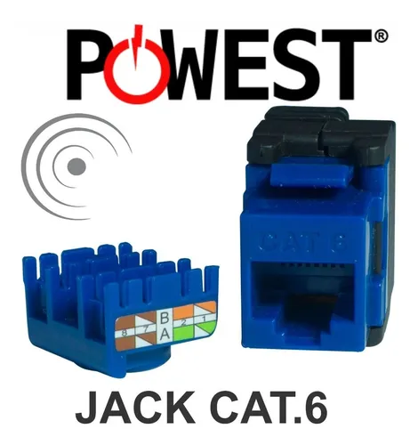 JACK CAT 6 UTP AZUL POWEST