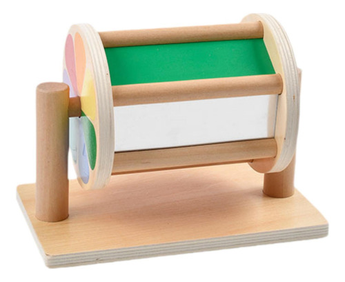 Tambor Giratorio De Madera Para Bebé, Juguete