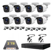Comprar Kit Turbohd Hilook 1080p Con Dvr 8 Canales, 8 Cámaras 2mp Thc-b120-pc Bala De Policarbonato, 8 Juegos De Baluns Con Conectores, 2 Fuentes De Poder Profesional Con Pulpo, Disco Duro De 2tb
