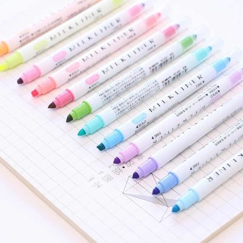 Imagen 4 de 7 de Pack X 12 Resaltadores Pastel Doble Punta