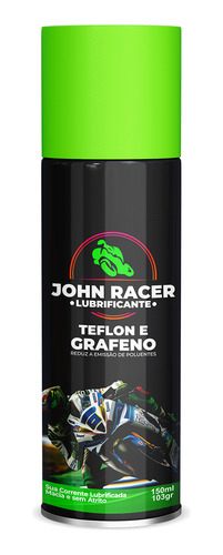 Spray Lubrificante Corrente Moto John Racer Teflon E Grafeno
