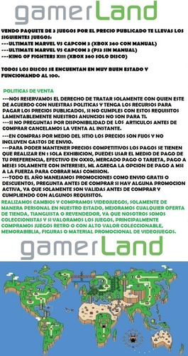 Vendo Juegos Ultimate Marvel Vs Capcom 3, Kof 13 Preg, Disp. (Usado)