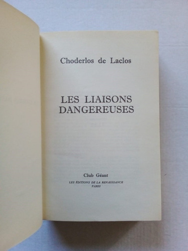 Imagen 2 de 2 de Les Liaisons Dangereuses - C Laclos - Géant 1966 - T D U