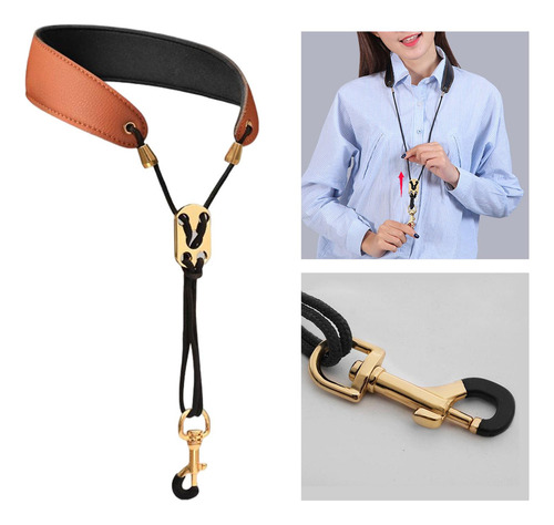 L Accesorios For Correa De Cuello De Saxofón Marrón Marrón