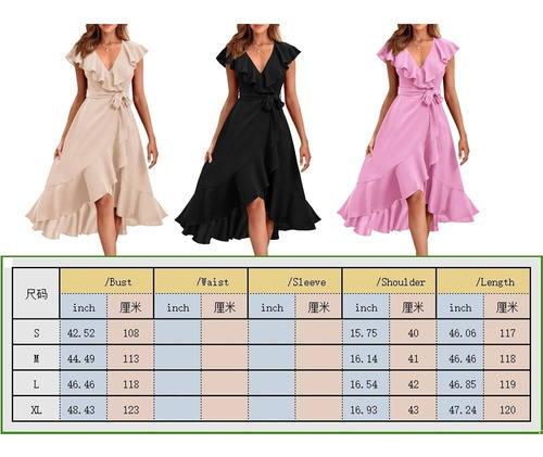 Mujeres Verano Sólido Vestido Para Mujeres 2024 Boho, Ruffle