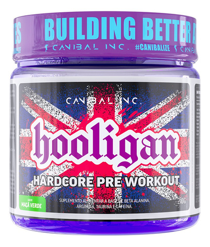 Pré Treino Hooligan Beta Alanina Taurina Canibal Inc 210g