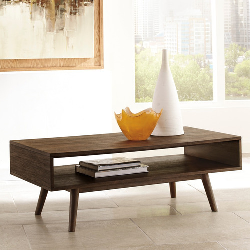 Imagen 8 de 8 de Mesa De Centro Minimalista De Madera, Mesa Moderna Para Sala