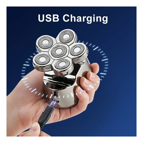 * Afeitadoras Eléctricas Multifuncionales Usb 6 En 1 Con Led