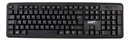 Teclado Multimedia Line Wit De Cable Usb Tu-100 Color del teclado Negro