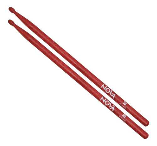 Baqueta Nova Vermelha 5b Ponta Madeira Vic Firth - 7369 Cor Vermelho