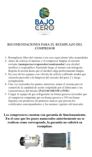 Compresor Peugeot 206 207 Partner/citroen Picasso Xsara 6v12