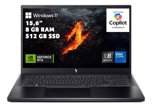 Laptop Gamer Acer Nitro V 15 Anv15-51-797l 15.6 I7-13620h Color Negro