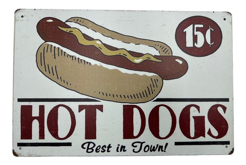 Cartel Metal Placa Vintage Cantina Restaurante Pub Hot Dog