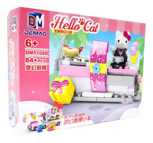 Armable Hello Kitty Bloques Set Carrito De Comida