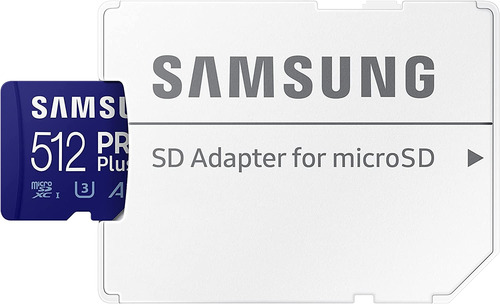 Imagen 6 de 7 de Tarjeta De Memoria Samsung Pro Plus Adaptador 512gb 160mb/s Mb-md512ka/am