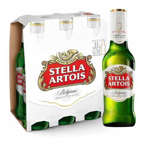 Cerveja Stella Artois Long Neck 275ml Caixa ( 6 Unidades )