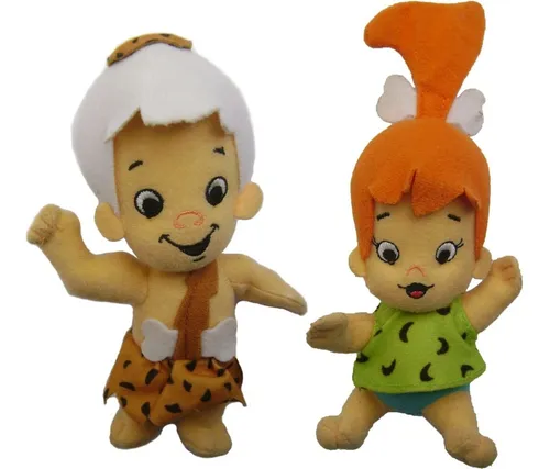 2 Peluches Los Picapiedra Bambam Y Pebbles Hannah Barbera