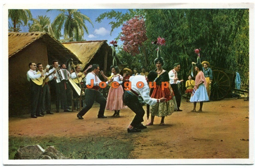Postal Tradicional Baile De La Botella Asuncion Paraguay