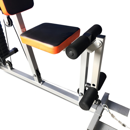 Multigym Ranbak 602 Con 44.5 Kg De Carga Estructura Plateado Tapizado Negro