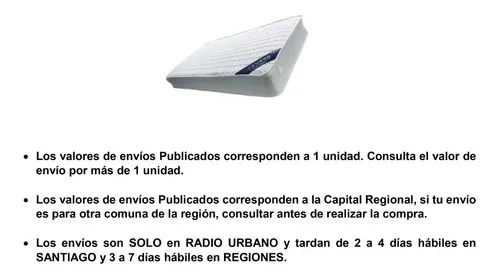 Colchón 1.5 Plazas Comprimido 105x 190x 14cm