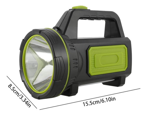 Foco Superbrillante, Linterna Recargable De 6000 Mah Con Luz