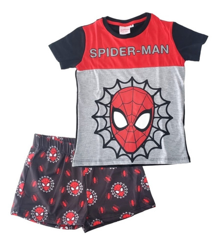 Pijama Spiderman Hombre Araña Niños Manga Corta Marvel®