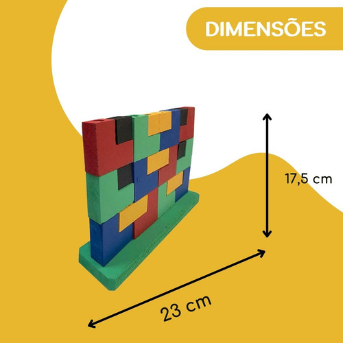 Blocos De Encaixe Vertical Tetris Brinquedo Em Mdf Educativo Pedagogico 20 Peças De Montar Infantil