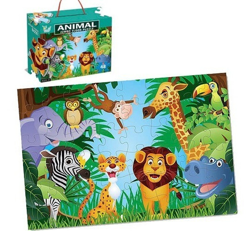 Rompecabezas 48 Pzas Grandes Animales De La Selva Puzzle Edu