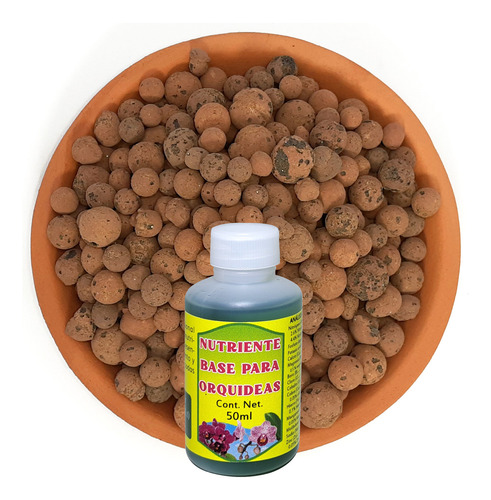 Sustrato Para Orquideas Arcilla Expandida 2kg + Nutriente