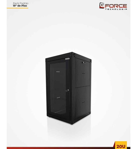 Rack Servidor Gforce Padrao 19  20ux570 Piso Visor Acrílico