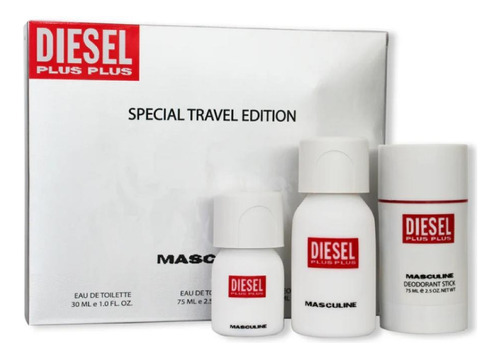 Estuche Diesel Plus Plus 75 Ml+30 Ml + Deodorant Masculine