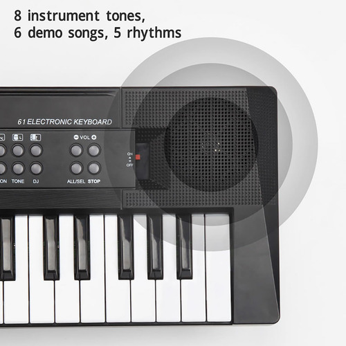 Teclado Electrónico Portátil De 61 Teclas Para Niños Color