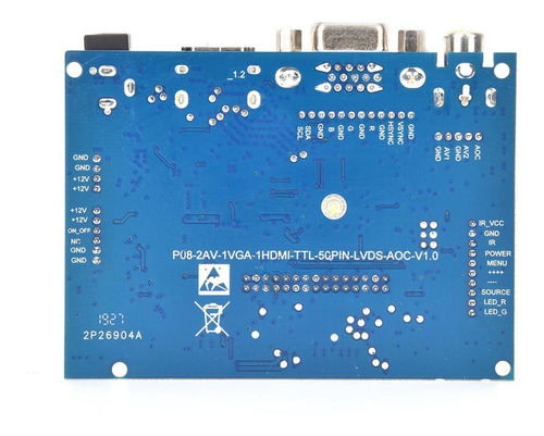 Placa De Controlador Vga 2av Con Inversión Para At070tn92 De