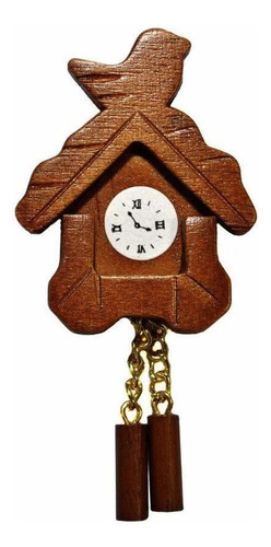 Reloj De Madera De Cuco De La Casa De Muñecas Accesorio De.