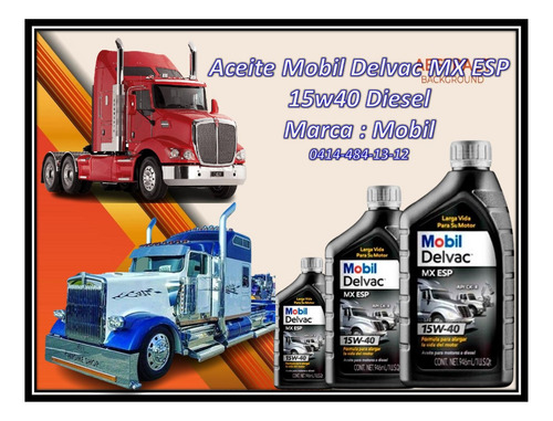 Aceite Mobil Delvac Mx Esp 15w40 Diesel Marca : Mobil  