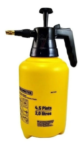 Pulverizador Atomizador Manual A Presión 2 Lt Crossmaster Color Amarillo