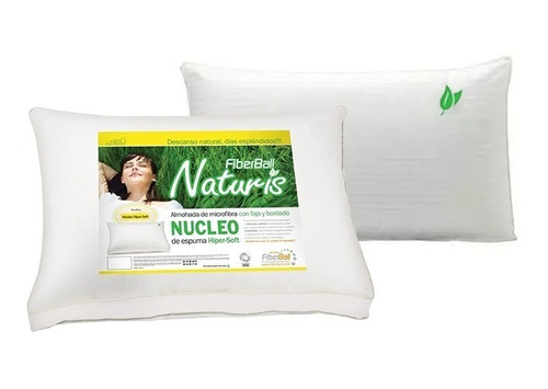 2 Almohada Fiberball Naturis Nucleo Espuma Hipersoft Premium