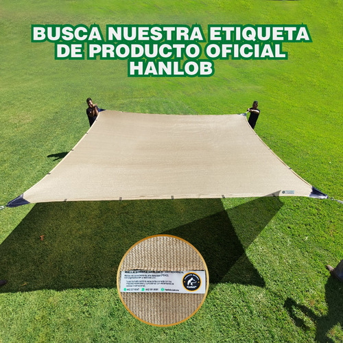 Imagen 6 de 10 de Malla Sombra 7mx6m 90% Beige Raschel Reforzada