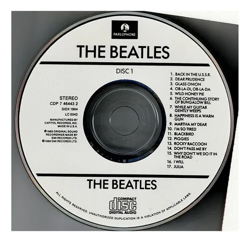 Cd Original The Beatles White Album Cd 1 Ed. Numerada Rara